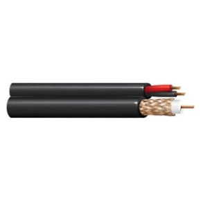 Belden 539945 0101000 | PTZ Cable, CCTV + Power/Audio, 1 RG6 + 2C 18 AWG, CMG Rated, Black, 1000 ft