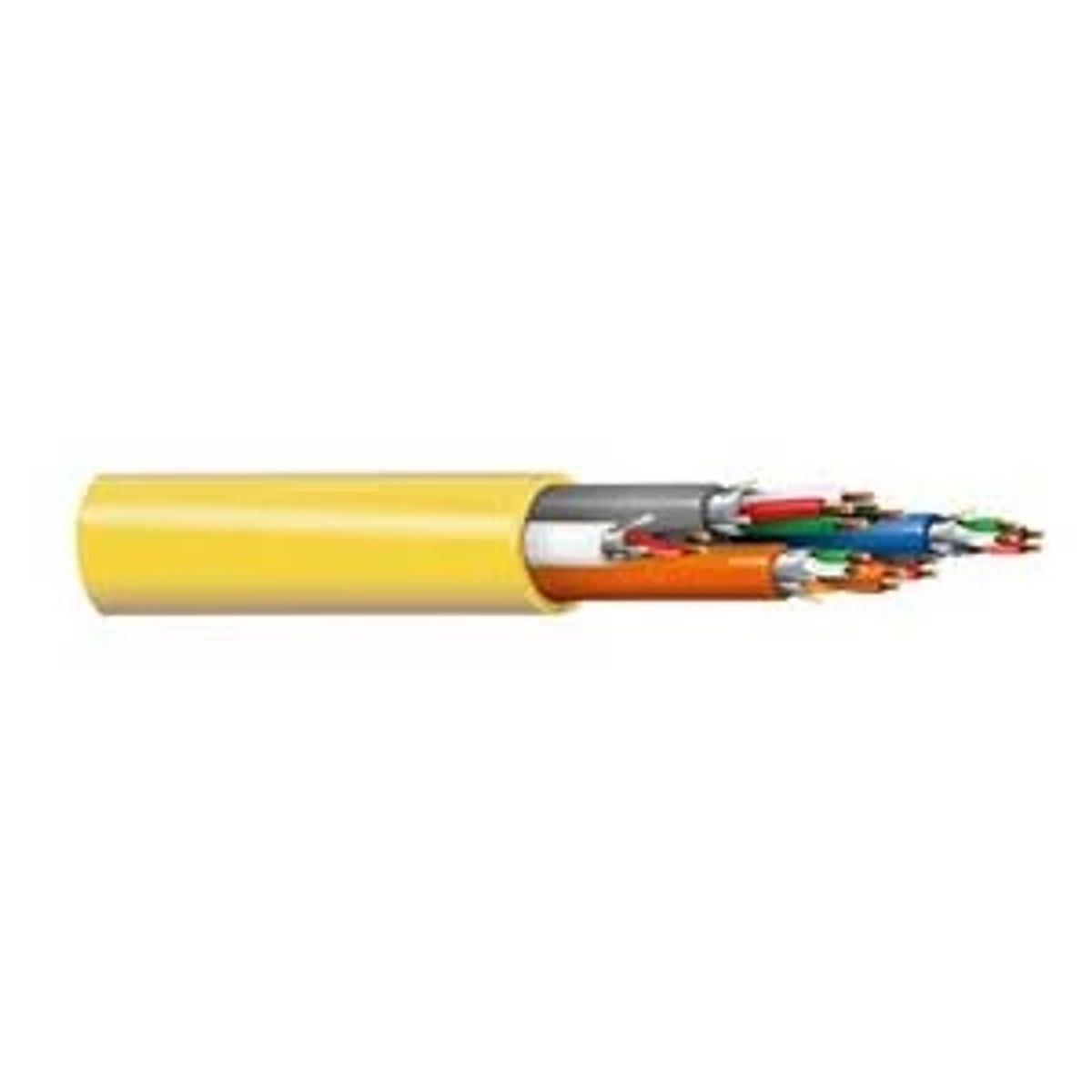 Belden 658AFJ-0071001 | Multi-Conductor Cable, 300V, 22 AWG, 16-Conductor, Bare Copper Conductor, PVC-LS Jacket, Plenum, Yellow, 1000 ft. L