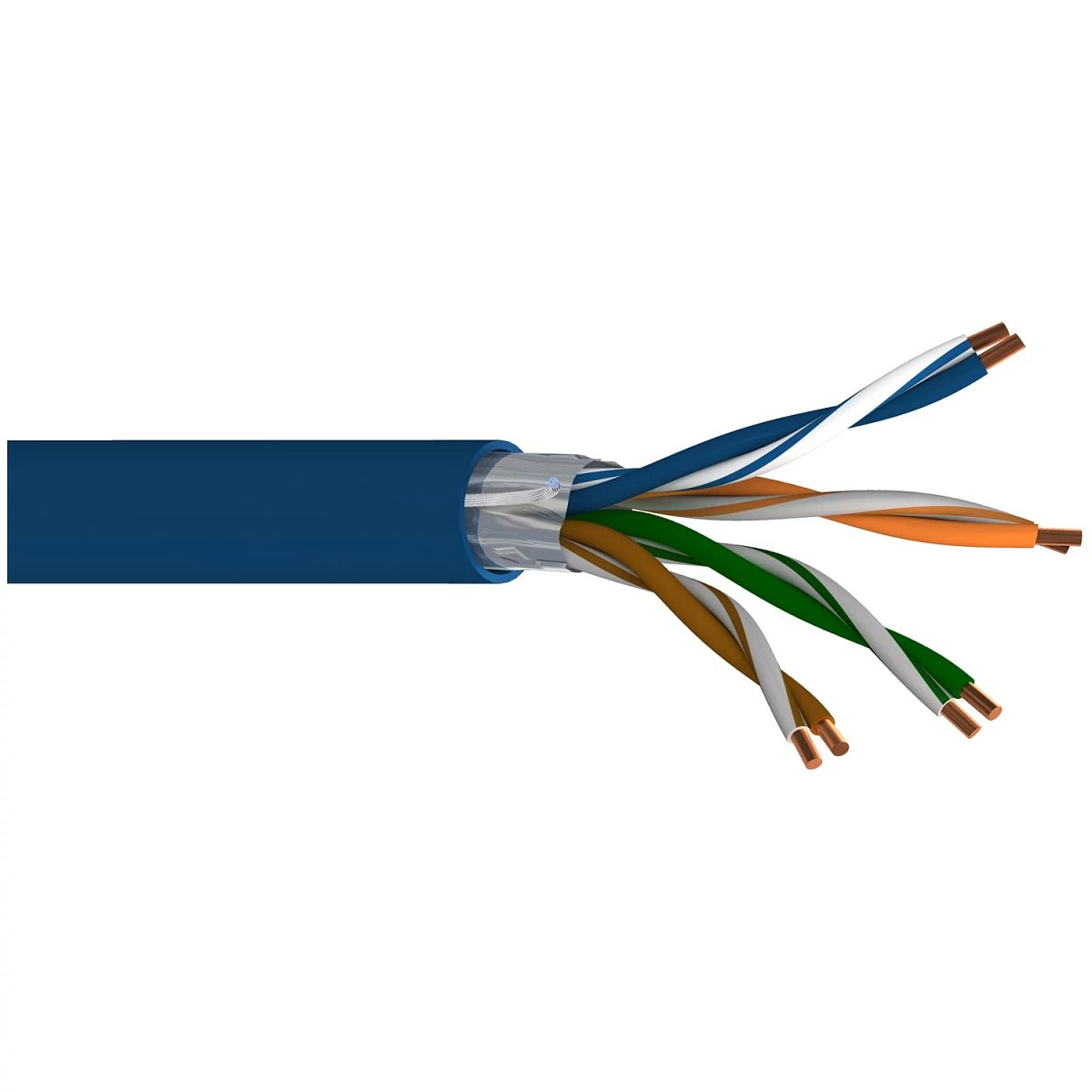 Belden 7919A 01010000 | Cat 5e, PVC, 24 AWG F/UTP, Solid, Bare Copper Conductor, 4-Pair, Riser, Ethernet Cable, Black
