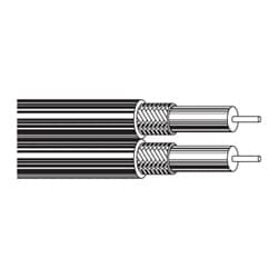 Belden 9555 0102000 | Coax - 75 Ohm Coax 2 Conductor Parallel Coax Black