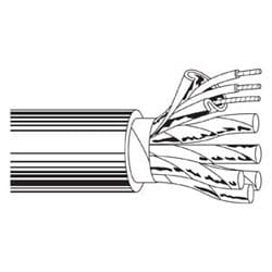 Belden 9735 0601000 |  Multi-Conductor - Multi-Pair Snake Cable 15 Fs Pr 24 Awg Fhdpe Pvc Chrome