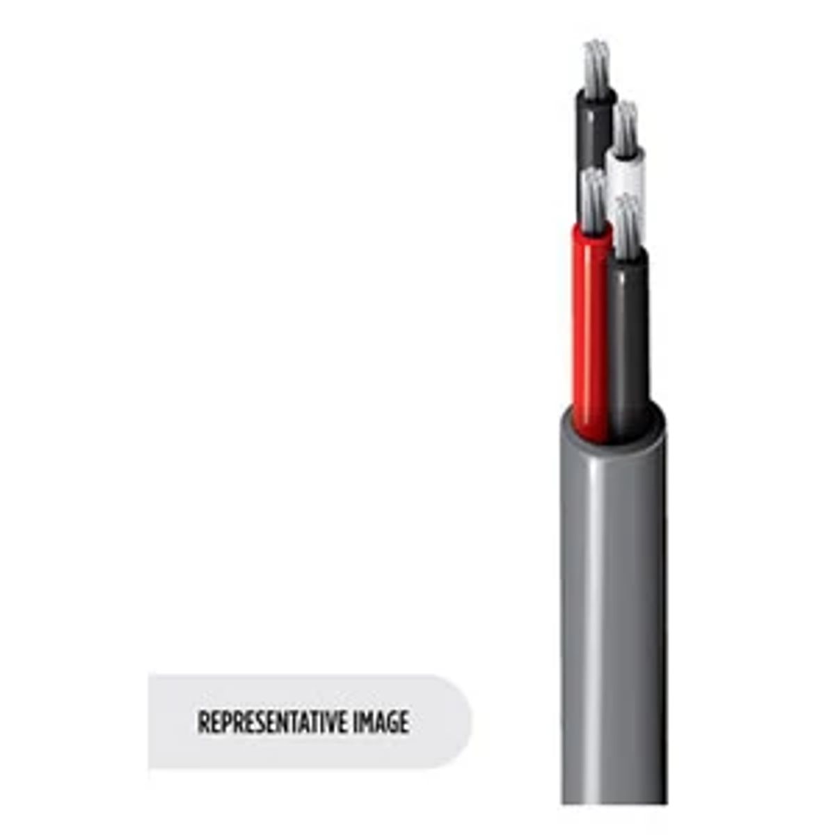 Belden 9744 060U500 | 9744 Series, Unshielded Multi-Conductor Cable, 4-Conductor, 22 AWG, Tinned Copper, PVC Jacket, Chrome, 500 ft.