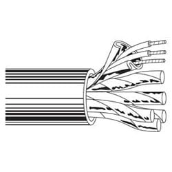 Belden 9877 060500 | Multi-Conductor - Audio, Control and Instrumentation Cable 12 20 AWG FS PR PP PVC Chrome