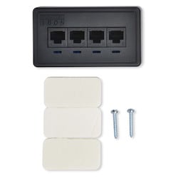 Belden AX100393 |  2-Port Surface Mt Loaded, 1 Gang Cat5E 8W8P Bix Dvo, T568A Black