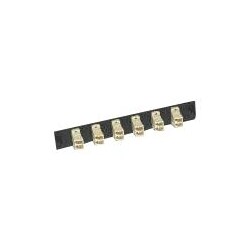 Belden AX100092 | Fiber Panel, Commercial, 6 Sc Simplex Fo Adapter Strip, Loaded Single Density Mm, Fiberexpress Black