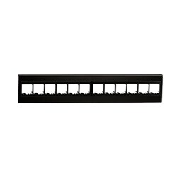 Belden AX100223 |  12 Port Adapter Strip Unloaded, Use With Mdvo Inserts, Nxmmk1-04 Black