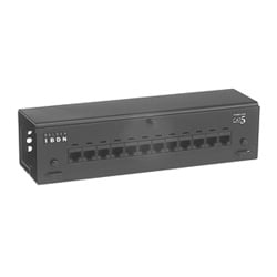 Belden AX100284 | Cat 5e, Patch Box, 12 Port, T568A Wirirng, 1 RU, Black