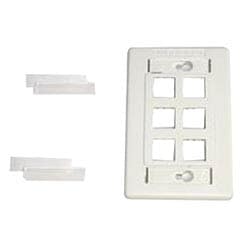 Belden AX102583 | Interface Plates 4 Port, Single Gang Flush