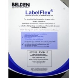 Belden AX101532 |  Label Pack For Bix Gigabix Labels, Grey, 5 Sheets Per Pack, 15 Per Sheet