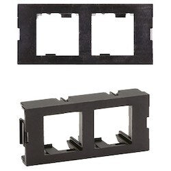 Belden ENT AX101752 | Mediaflex Mdvo Style Insert 2-port, Flush, Gray