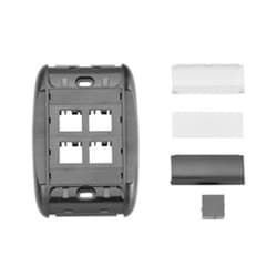Belden AX101785 | MediaFlex Faceplates Kit 4-port, flush, Black