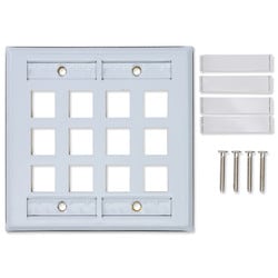 Belden AX102012 |  Keyconnect Faceplates 6-Port, Double Gang, Flush