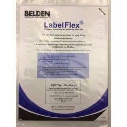 Belden AX107704 | Label Pack For Cable Tie-On (Min Od 0.39), White, Print Area 3.54"X0.79", 22 Per Sheet, 10 Sheets Per Pack
