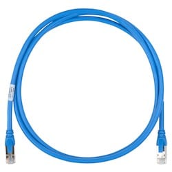 Belden ENT C6F1106002 | Cable Patch Cord, 4-pair, Cmr, Cat 6, 24 Awg Solid Bare Copper, Polyolefin Insulation, Aluminum Foil Shield, Pvc Jacket, Blue