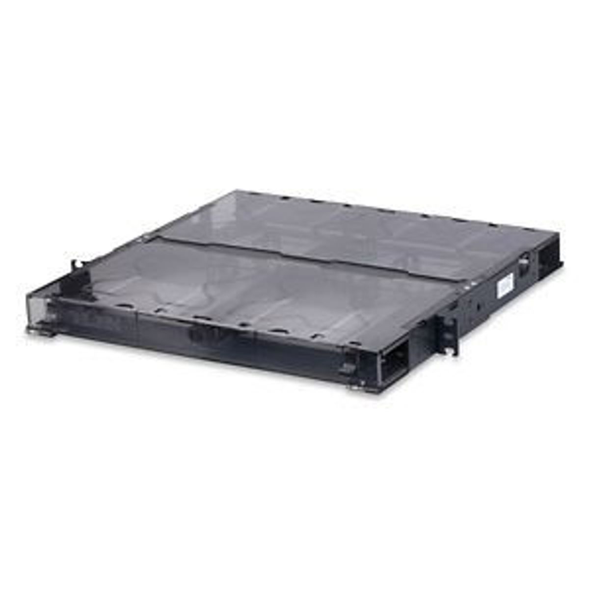 Belden ECX-01U | Patch Panel Housing, Rack, Black, White, 1 RU, 19.12 in. W, 17.56 in. D, 1.73 in. H, 1R, Front