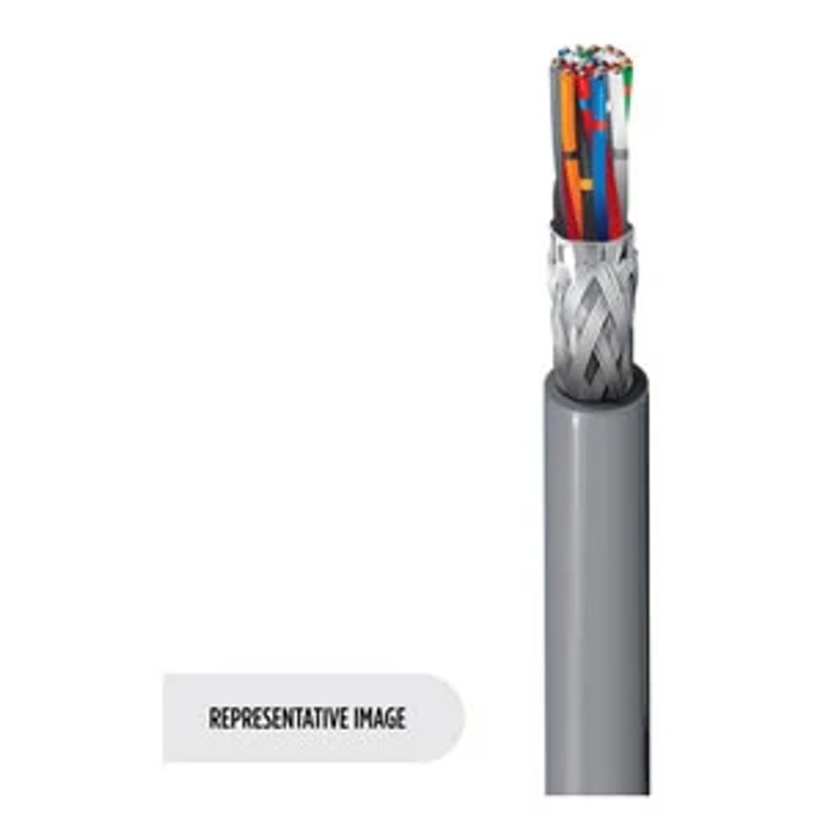 Belden 8112 0601000 | 8112 Series, Multi-Conductor Cable, Polyvinyl Chloride, 24 AWG, 300V, 1000 ft., Chrome