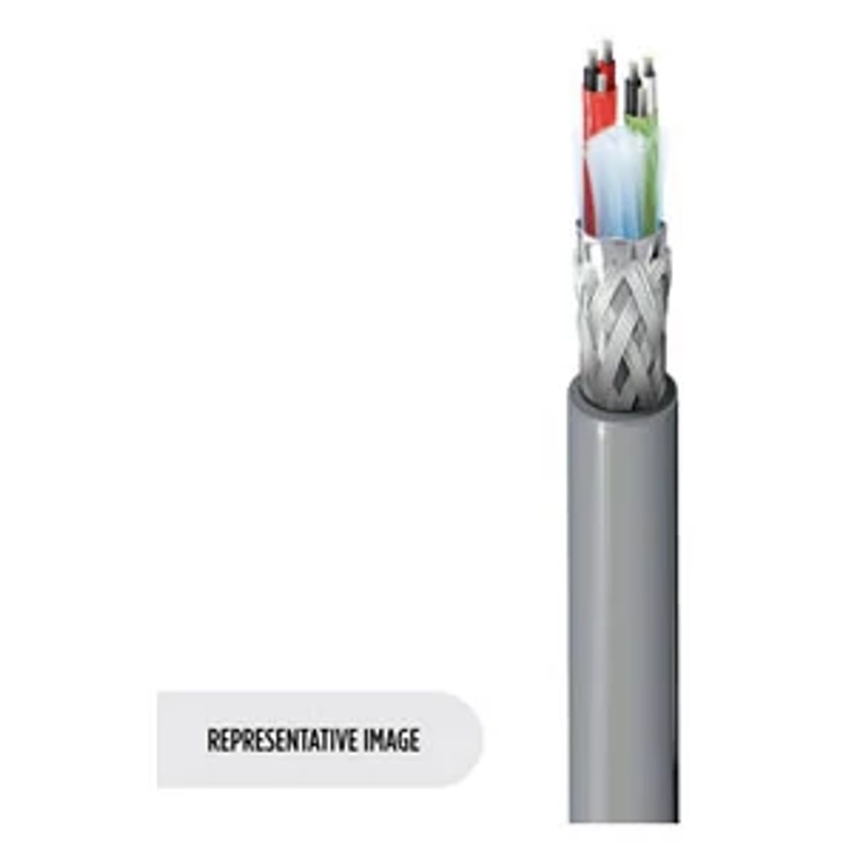 Belden 8162 0601000 | 8162 Series, Multi-Conductor Cable, Polyvinyl Chloride, 24 AWG, 300V, 1000 ft., Chrome