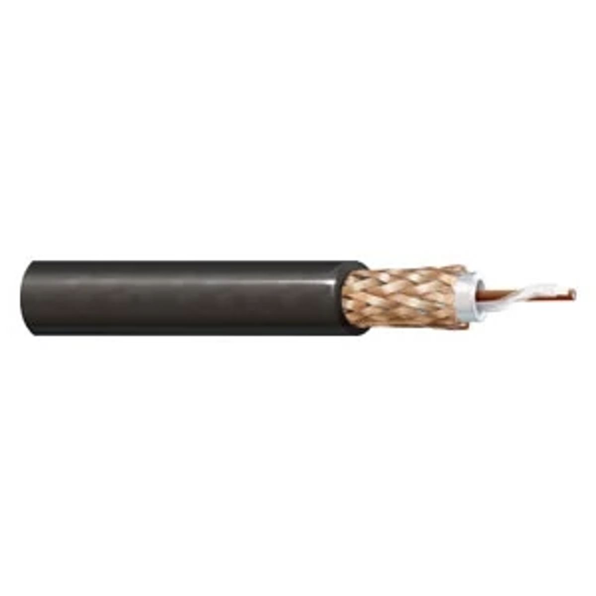 Belden 8255 0101000 | RG-62B/U Computer and Instrumentation Cable, PVC, 1-Conductor, 24 AWG, 1000 ft., Black