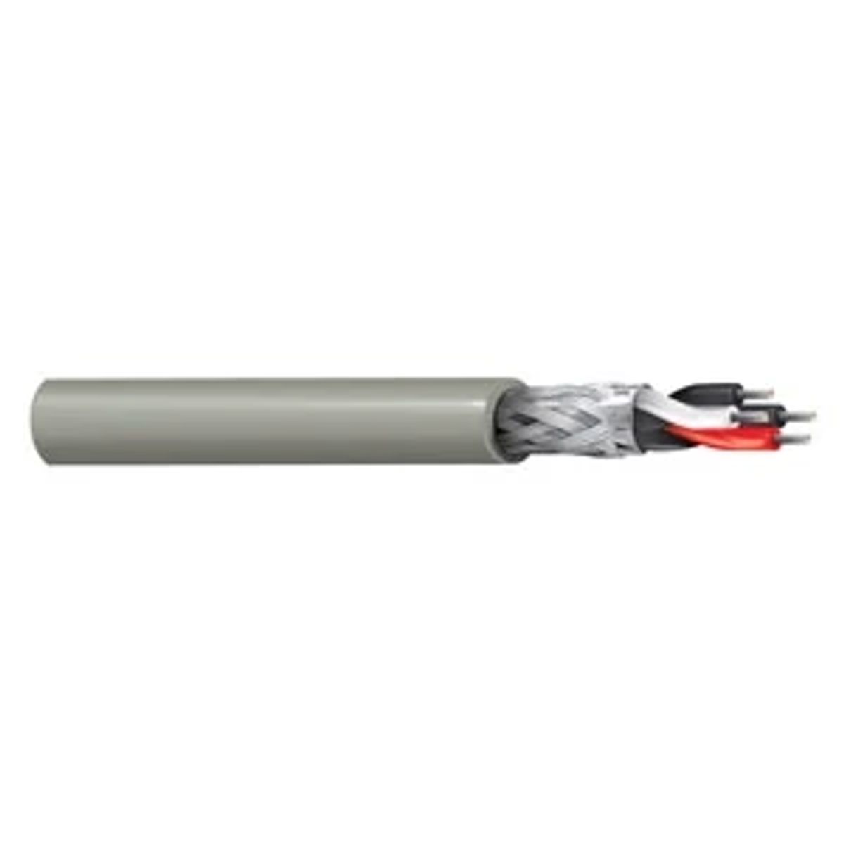 Belden 8302 0601000 | 8302 Series, Shielded Electronic Cable, Polyvinyl Chloride, 22 AWG, 300V, Chrome, 1000 ft.
