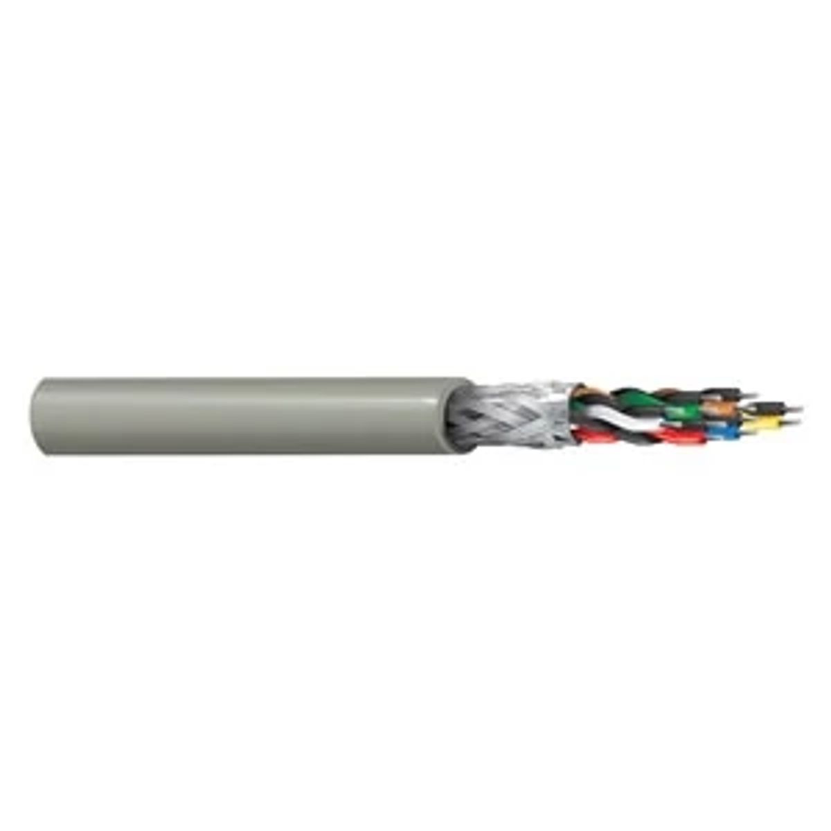 Belden 8306 0601000 | 8306 Series, Shielded Electronic Cable, Polyvinyl Chloride, 22 AWG, 300V, Chrome, 1000 ft.