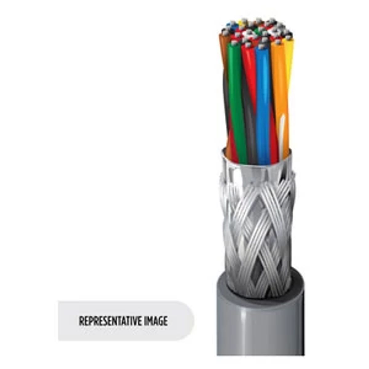 Belden 8315 0601000 | 8315 Series, Shielded Electronic Cable, Polyvinyl Chloride, 22 AWG, 300V, Chrome, 1000 ft.