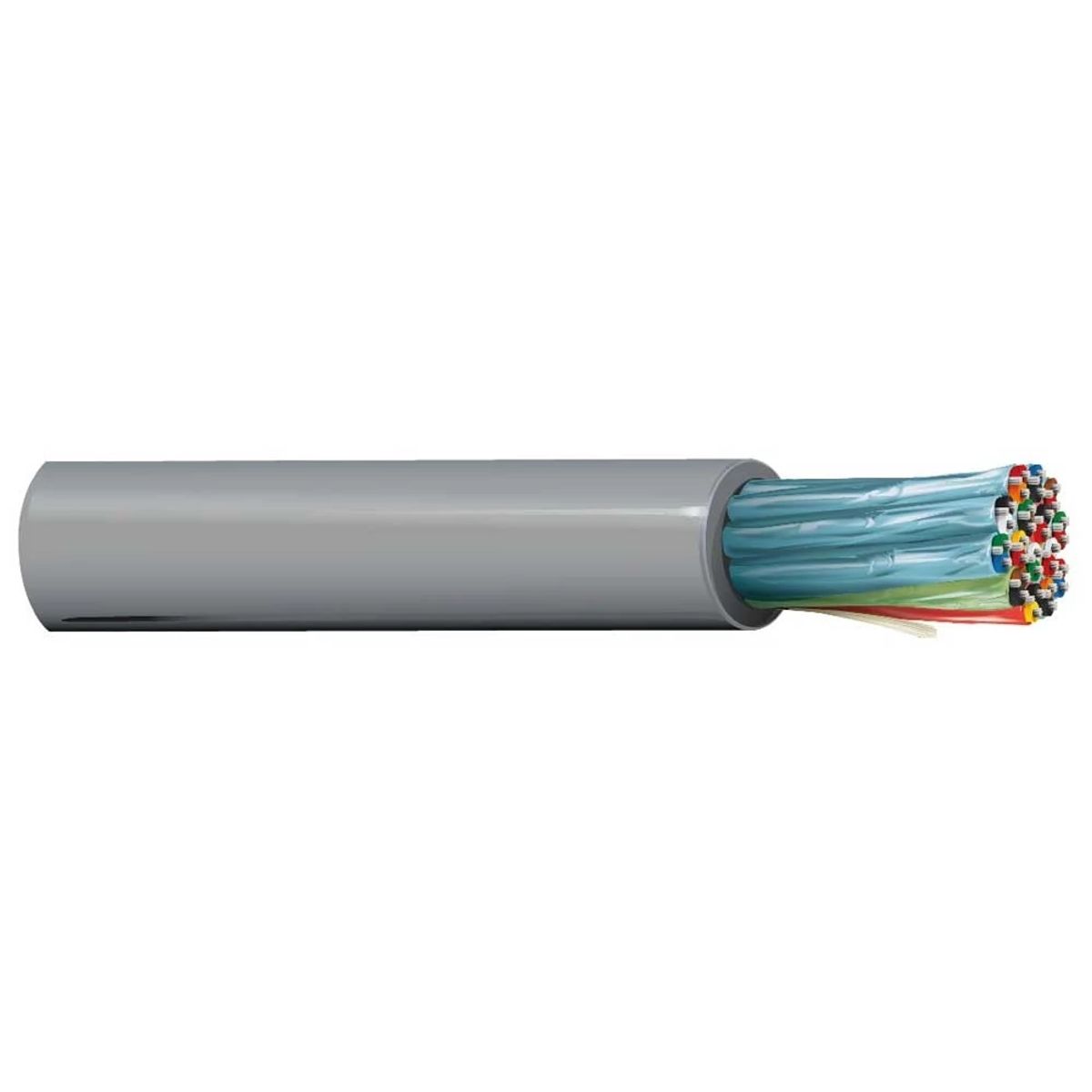 Belden 8776 0601000 | Shielded Multi-Conductor Cable, STP, PVC, Tinned Copper Conductor, 22 AWG, 30V, 15-Pair, Chrome, 30-Conductor, 1000 ft.
