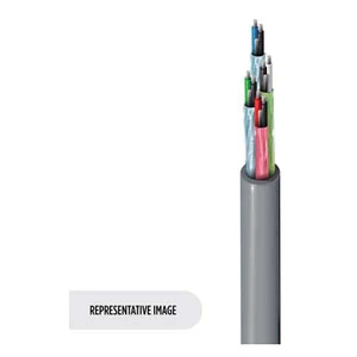 Belden 89728 0081000 | 89728 Series, Multi-Pair Snake Cable, Polyvinylidene Fluoride, 8-Conductor, 24 AWG, Plenum, Gray, 1000 ft.