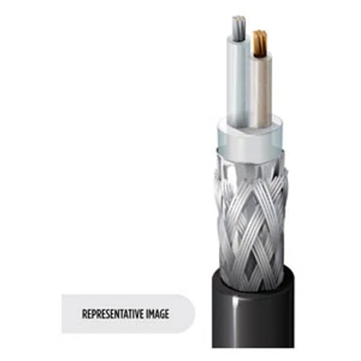 Belden 9207 0101000 | 9207 Series, Twinaxial Cable, PVC, Polyethylene Insulation, 2-Conductor, 1000 ft., Black