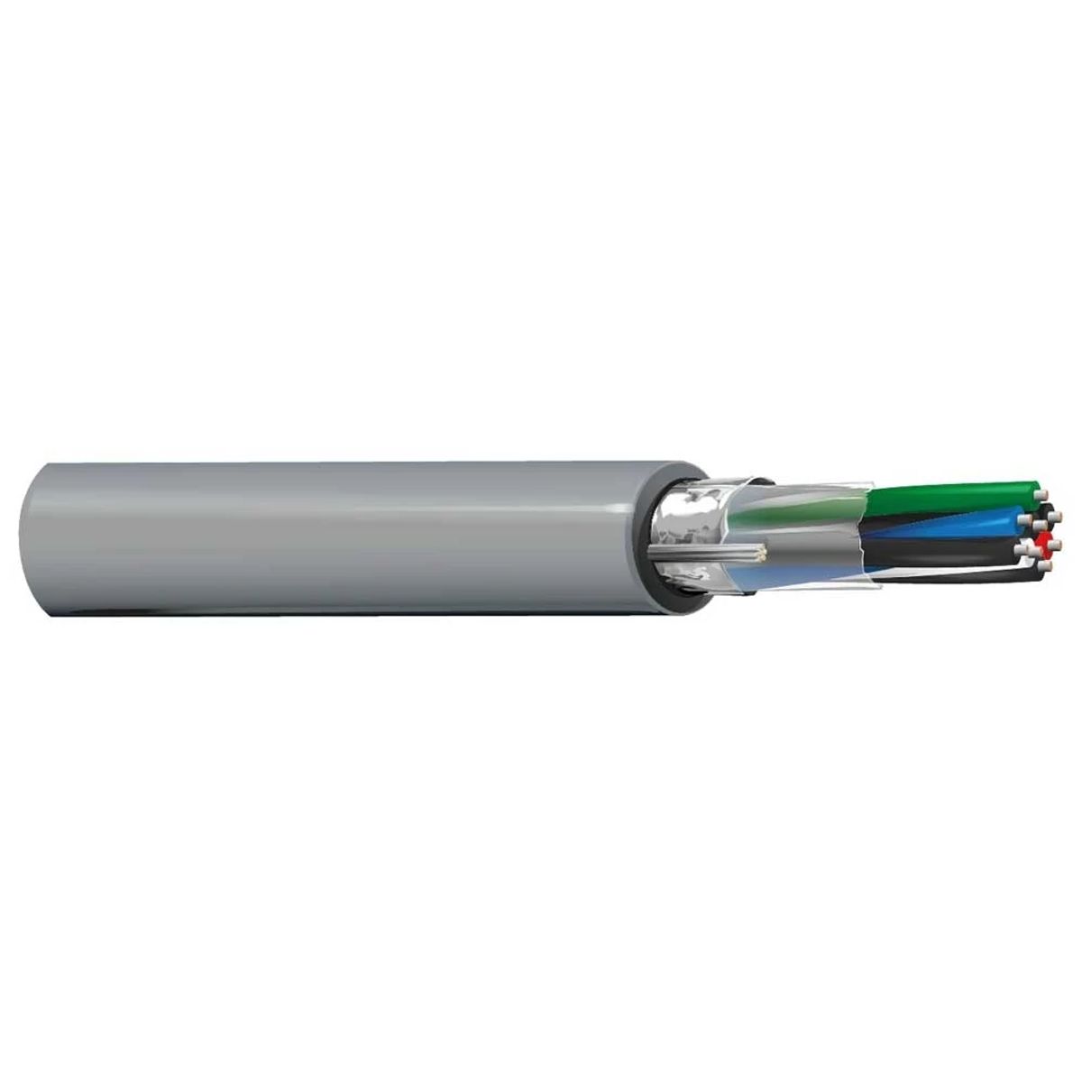 Belden 9305 060U500 | Audio Control and Instrument Cable, PVC, 8-Conductor, 4-Pair, 22 AWG Solid, 300V, Chrome, 500 ft.