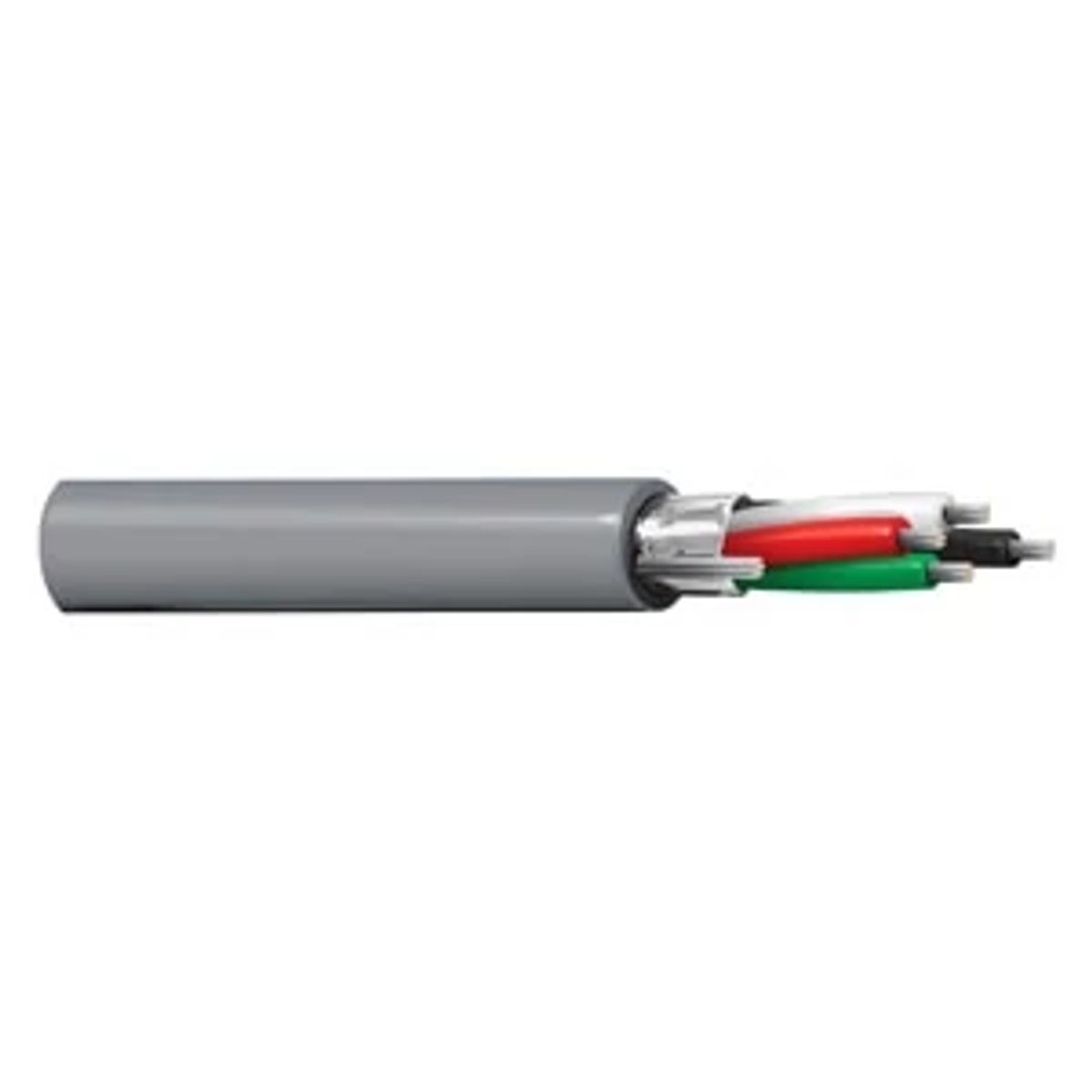 Belden 9534 060100 | 9534 Series, Multi-Conductor Cable, 4-Conductor, Polyvinyl Chloride Insulation, 24 AWG, Tinned Copper, Chrome, 100 ft.