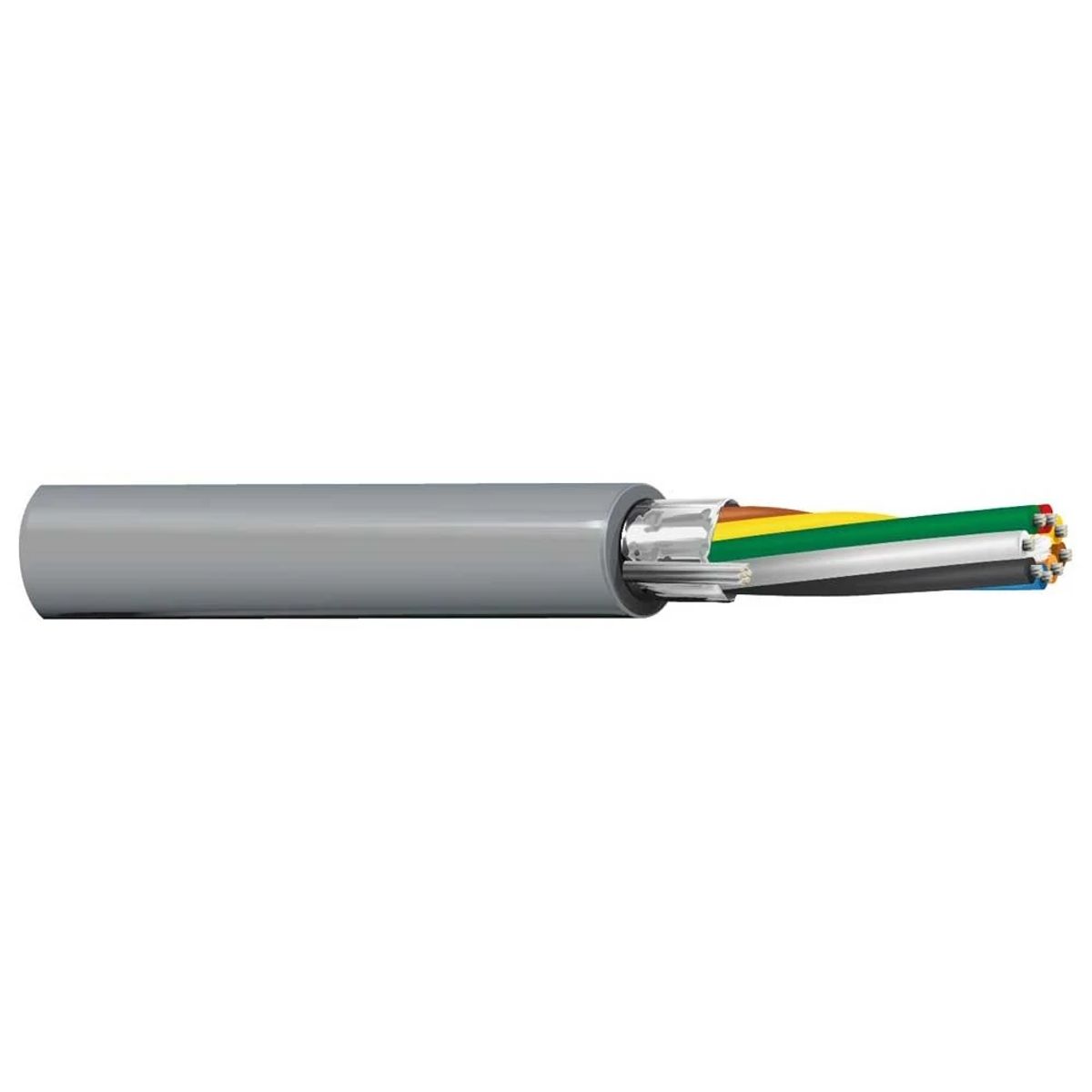 Belden 9538 060100 | 9538 Series, Multi-Conductor Cable, 8-Conductor, Polyvinyl Chloride Insulation, 24 AWG, Tinned Copper, Chrome, 100 ft.