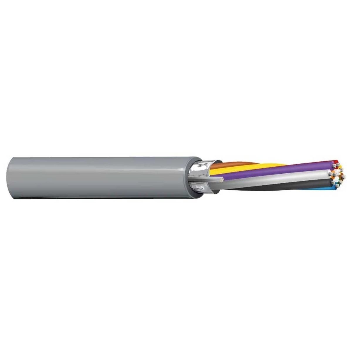 Belden 9539 060100 | 9539 Series, Multi-Conductor Cable, 9-Conductor, Polyvinyl Chloride Insulation, 24 AWG, Tinned Copper, Chrome, 100 ft.