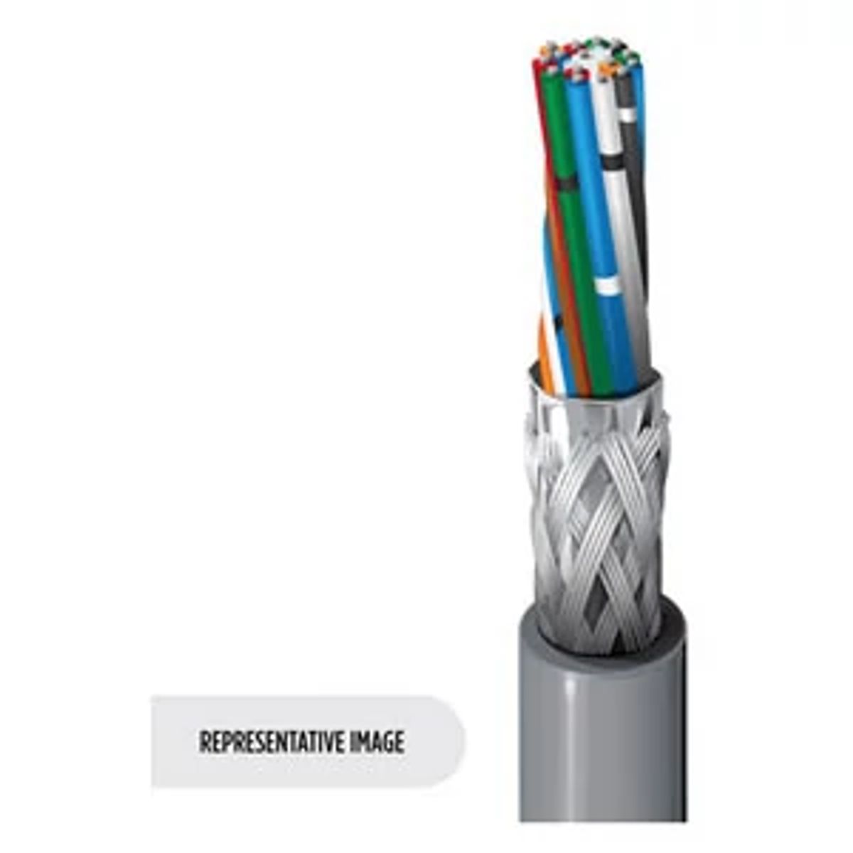 Belden 9616 0601000 | 9616 Series, Multi-Conductor Cable, 15-Conductor, Polyvinyl Chloride Insulation, 24 AWG, Tinned Copper, Chrome, 1000 ft.
