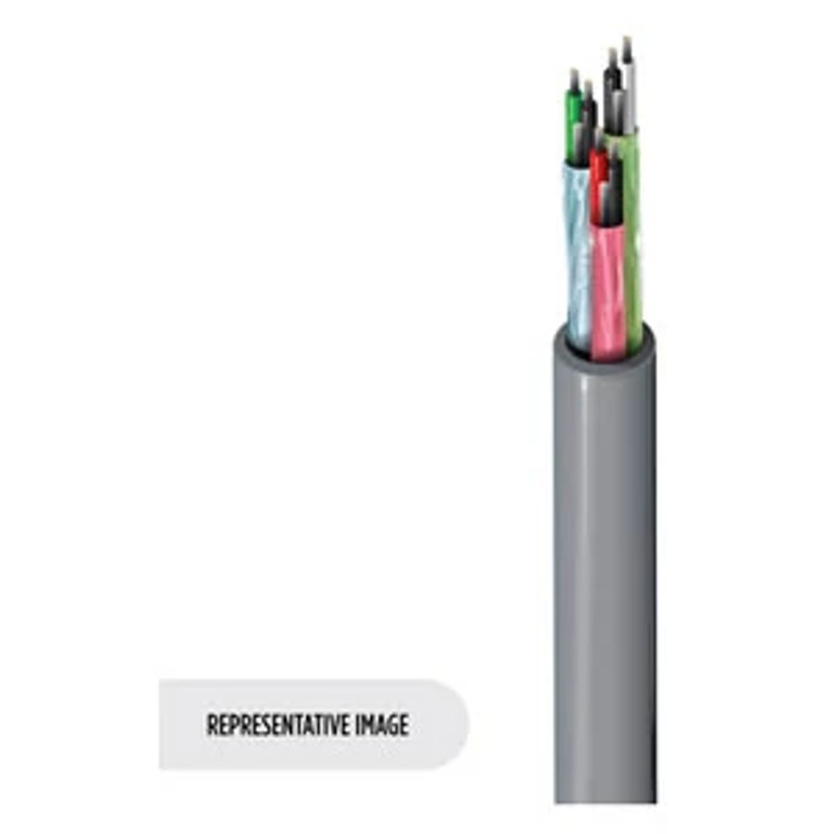 Belden 9730 060500 | 9730 Series, Multi-Conductor Cable, 6-Conductor, Polyethylene Insulation, 24 AWG, Tinned Copper, Chrome, 500 ft.