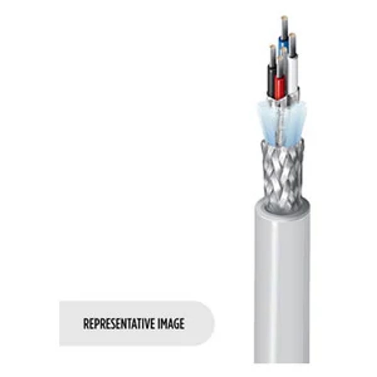 Belden 9775 0601000 | 9775 Series, Multi-Conductor Cable, 18-Conductor, Polypropylene Insulation, 18 AWG, Tinned Copper, Chrome, 1000 ft.