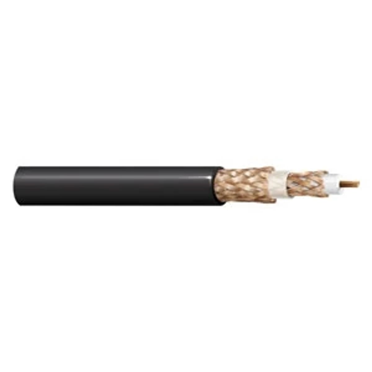 Belden 9888 0101000 | 9888 Series, Coaxial Cable, 1-Conductor, 11 AWG, Bare Copper, PE Jacket, Black, 1000 ft.