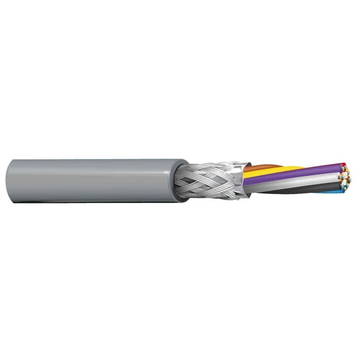 Belden 9945 0601000 | 9945 Series, Computer Cable, 9-Conductor, 22 AWG, Tinned Copper, PVC Jacket, Chrome, 1000 ft.