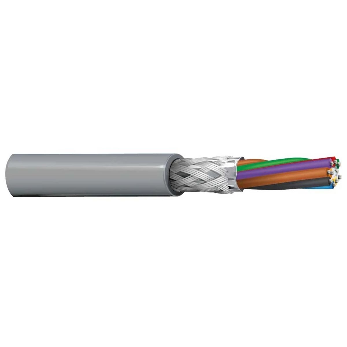Belden 9946 0601000 | 9946 Series, Computer Cable, 10-Conductor, 22 AWG, Tinned Copper, PVC Jacket, Chrome, 1000 ft.