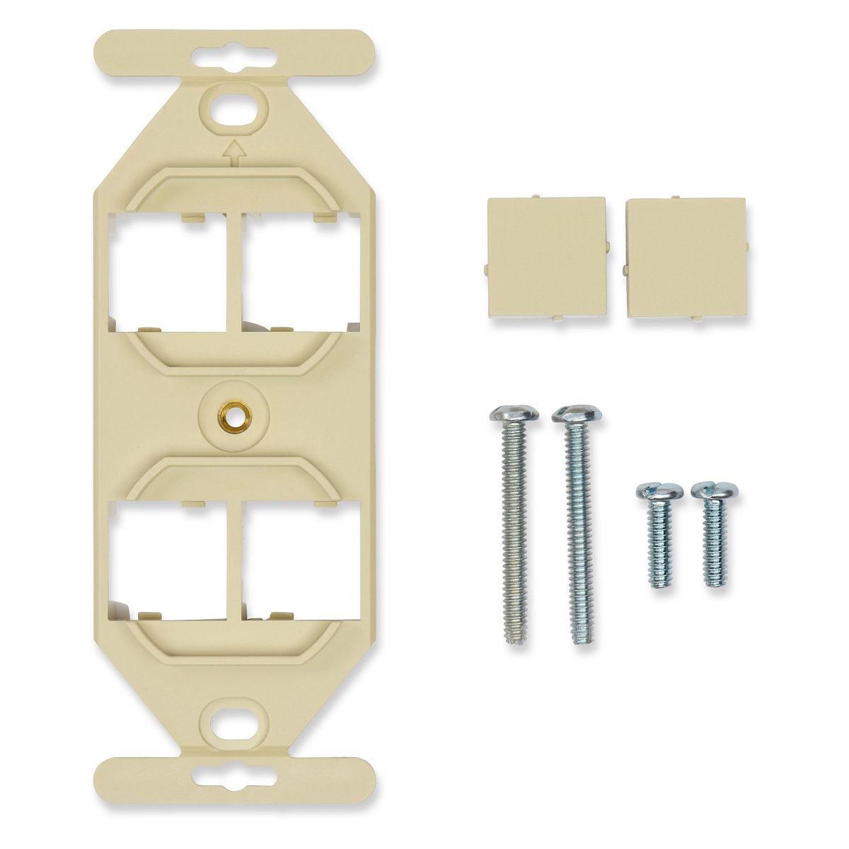 Belden AX100306 | MDVO Adapter, Plastic, FlushMount, 2 Port, White, 1 per Package, 4.1 x 1.5 x 0.59 in.