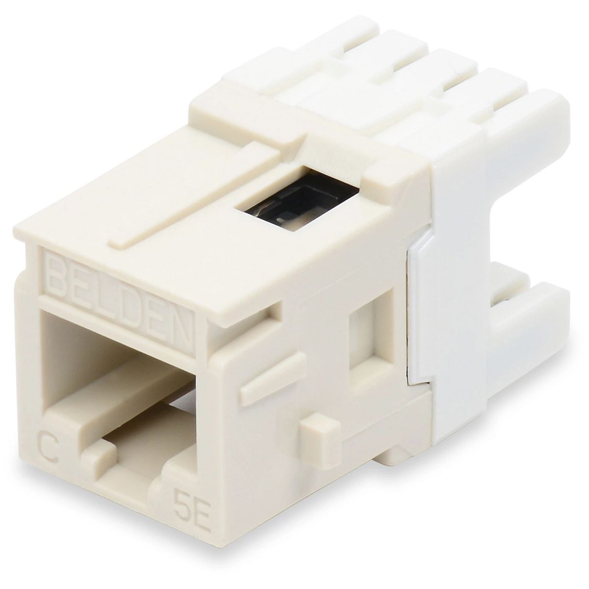 Belden AX101044 | Cat 5e Modular Jack, Plastic, RJ-45, Grey, 0.76 H x 0.77 W x 1.29 D in.