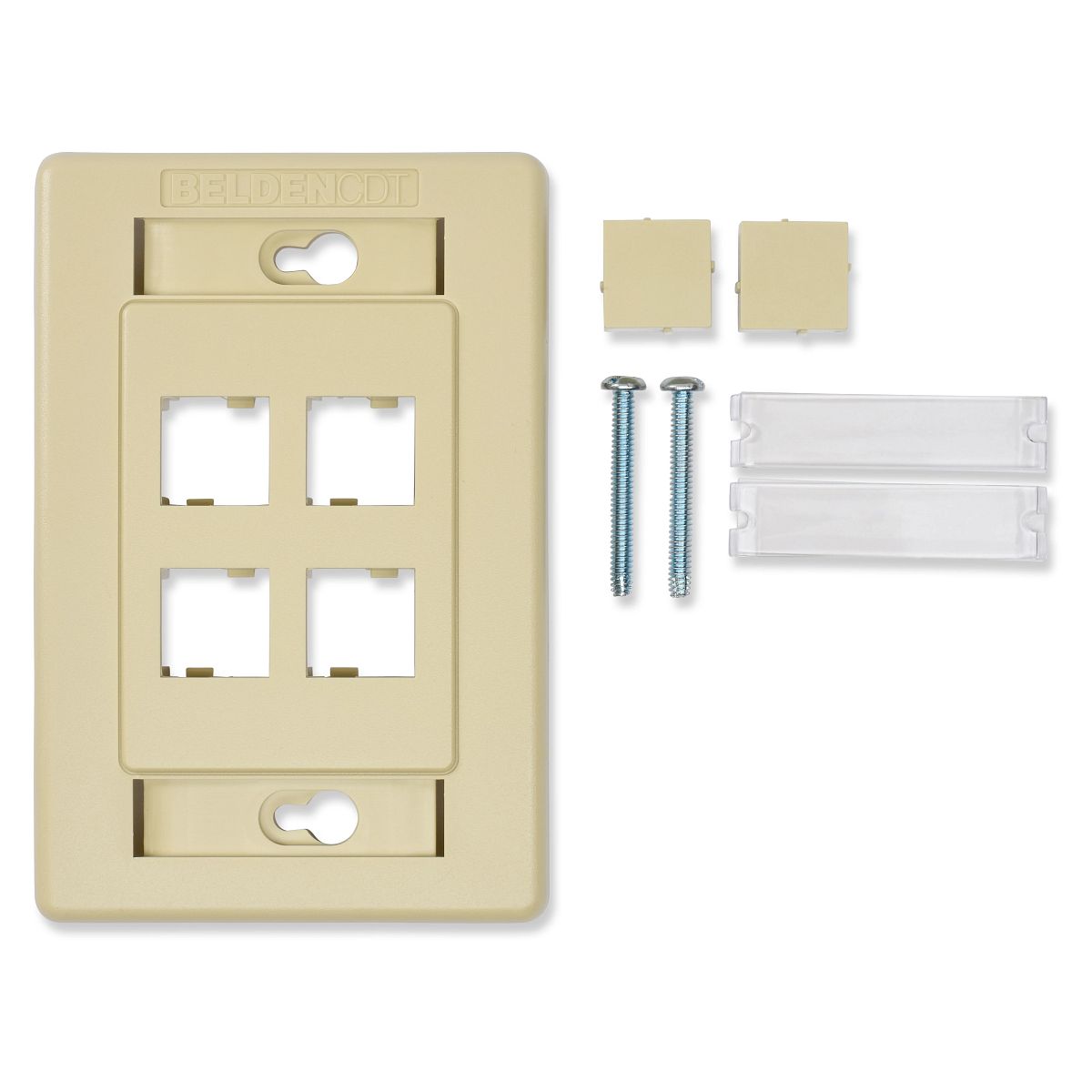 Belden AX101434 | Faceplate, FlushMount, 2-Port, Black
