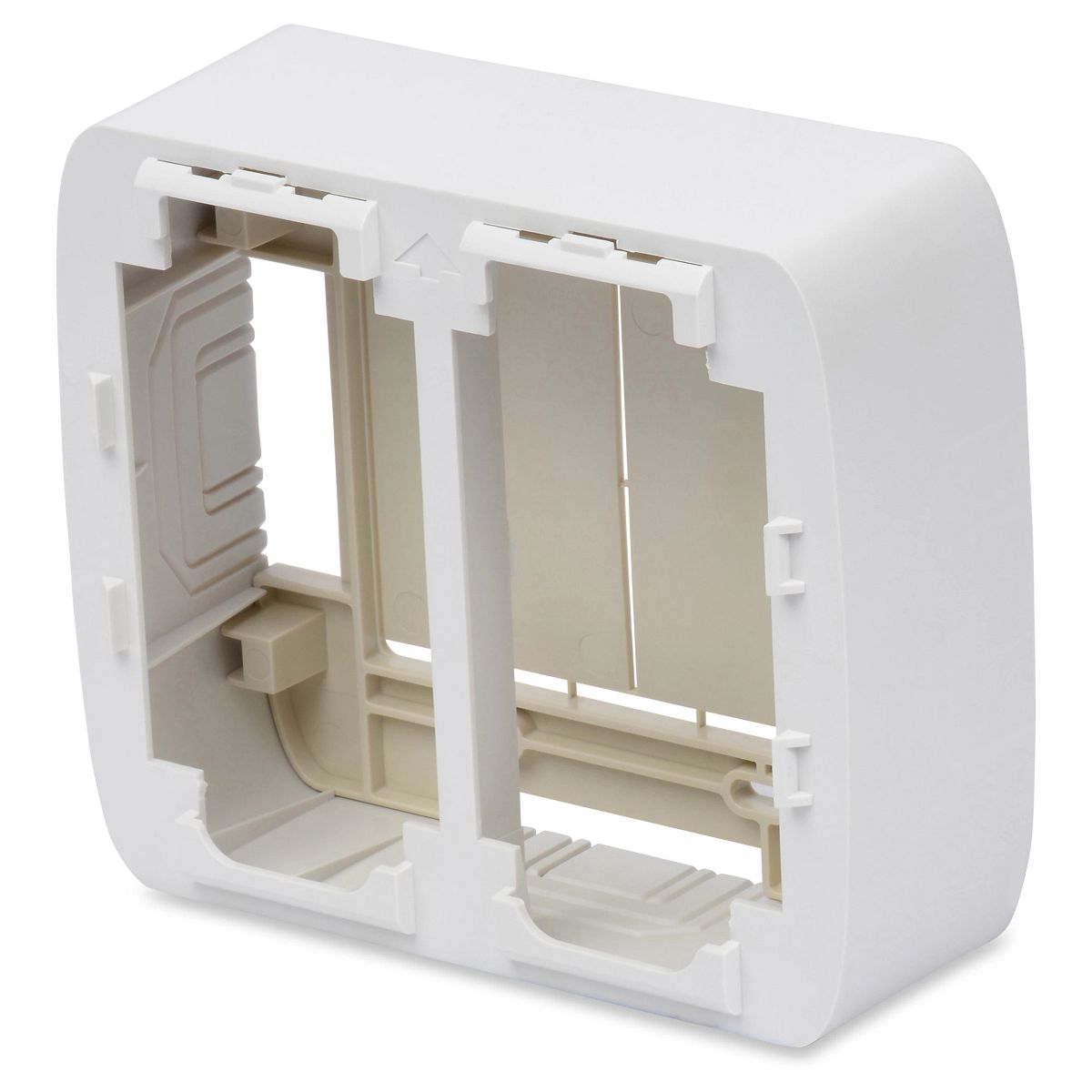Belden AX101875 | Adapter Box, Plastic, 2-Gang, Media flex Style, White, 4.62 m H x 5.3 W x 1.75 D in.