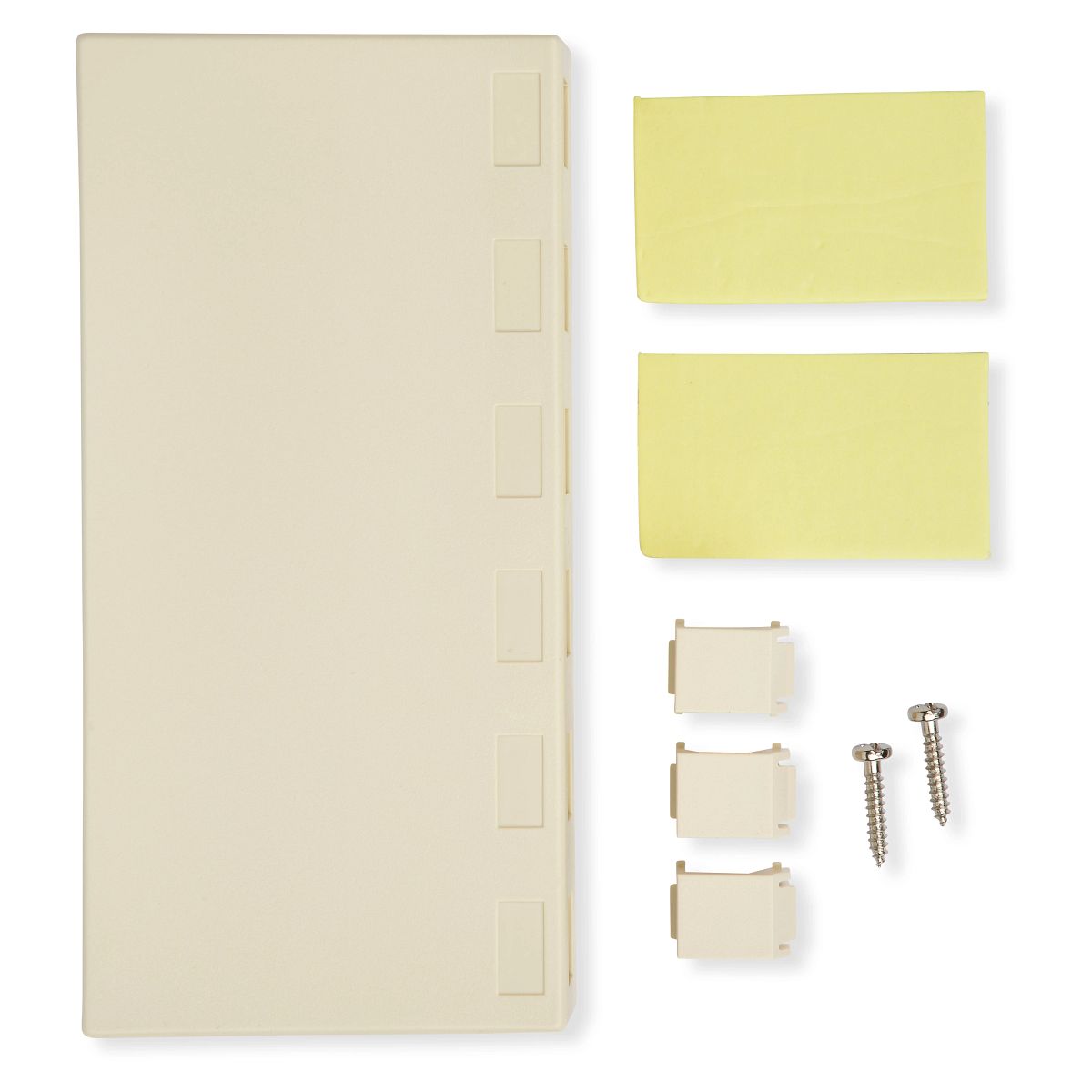Belden AX104133 | Key Connect Side-Entry Box with Shutter Door, 2-Port, Almond