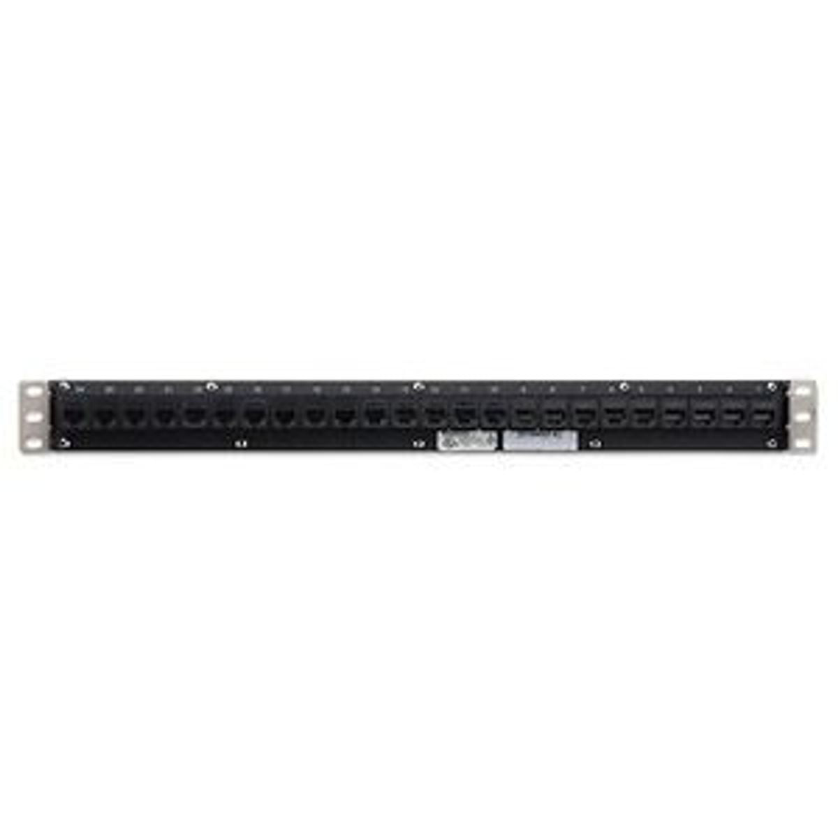 Belden AX104141 | Coupler Patch Panel, Steel, 24 Port, RJ25 Connector, 1 RU, Titanium