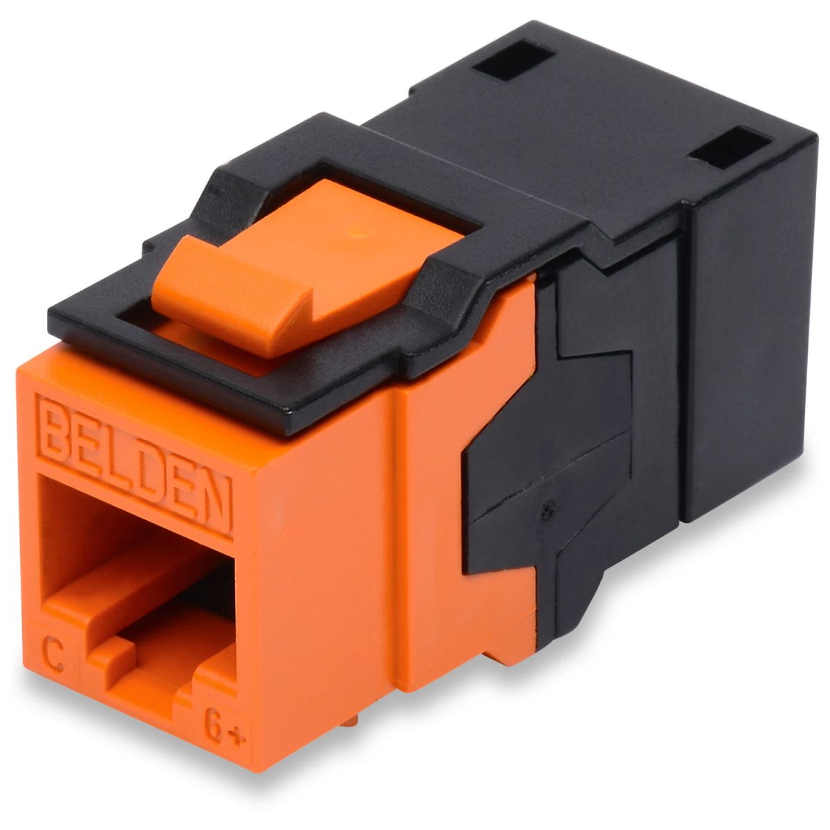 Belden AX104210 | Cat 6+ Coupler, Plastic, RJ-45, UL94V-0, Blue, 0.89 H x 0.69 W x 1.52 D in.