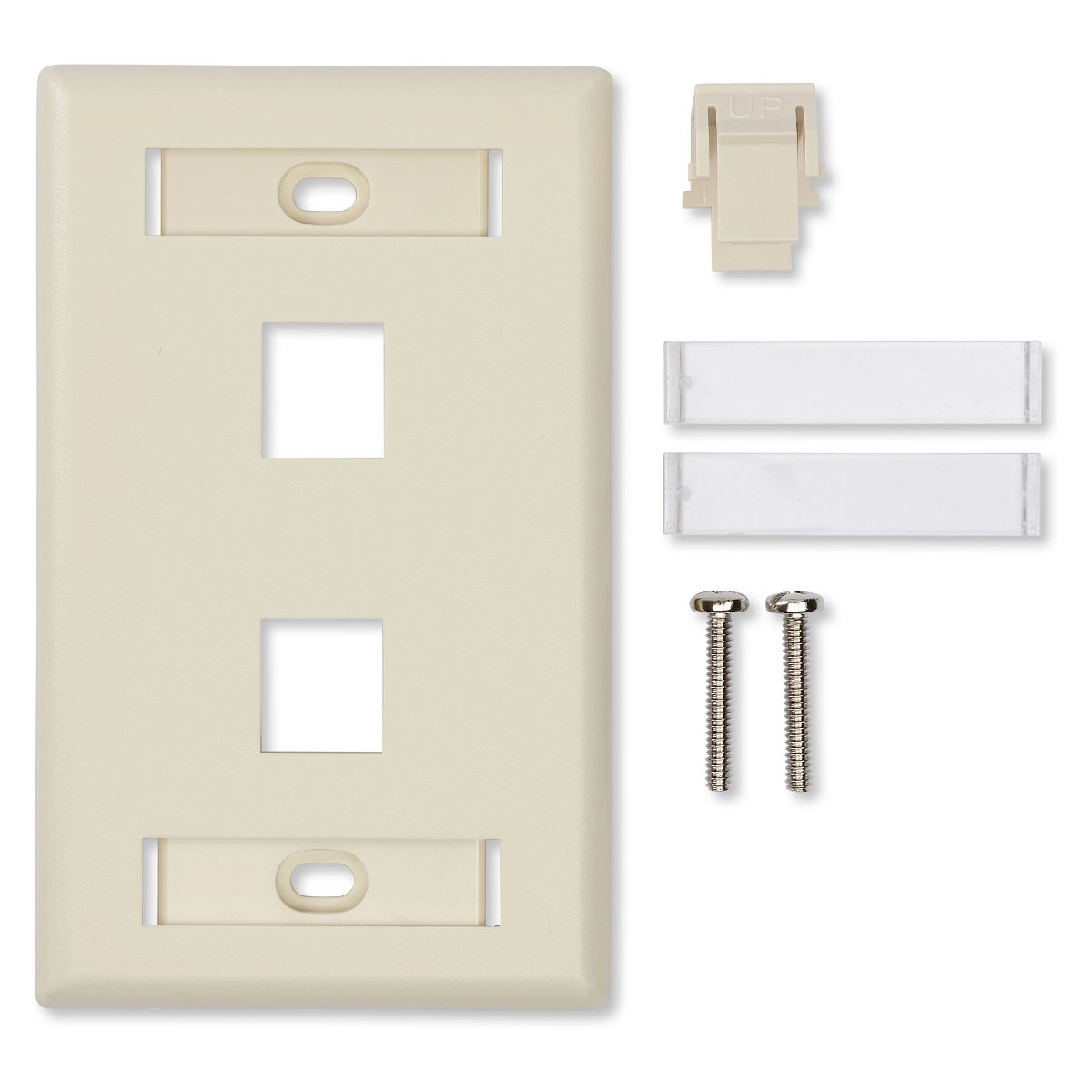 Belden AX104455 | Key Connect Faceplate, Stainless Steel, FlushMount, 6-Port