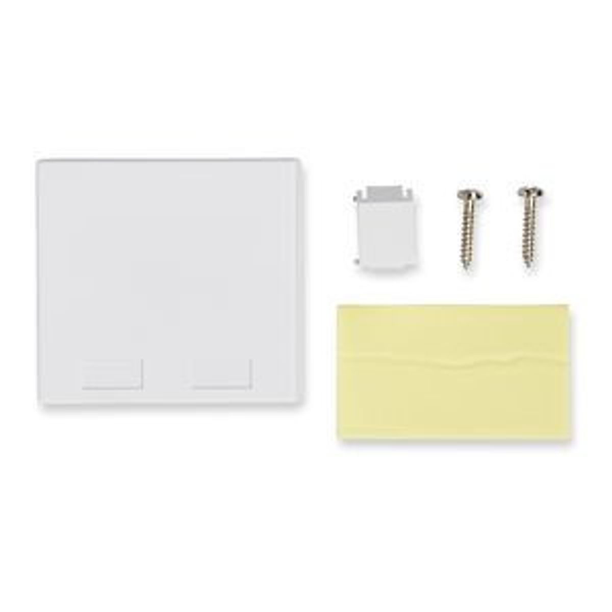 Belden AX105353-EW | Key Connect Side Entry Box, Plastic, FlushMount, 2 Port, White, 1 per Package, 2.68 x 2.56 x 1.2 in., Yes