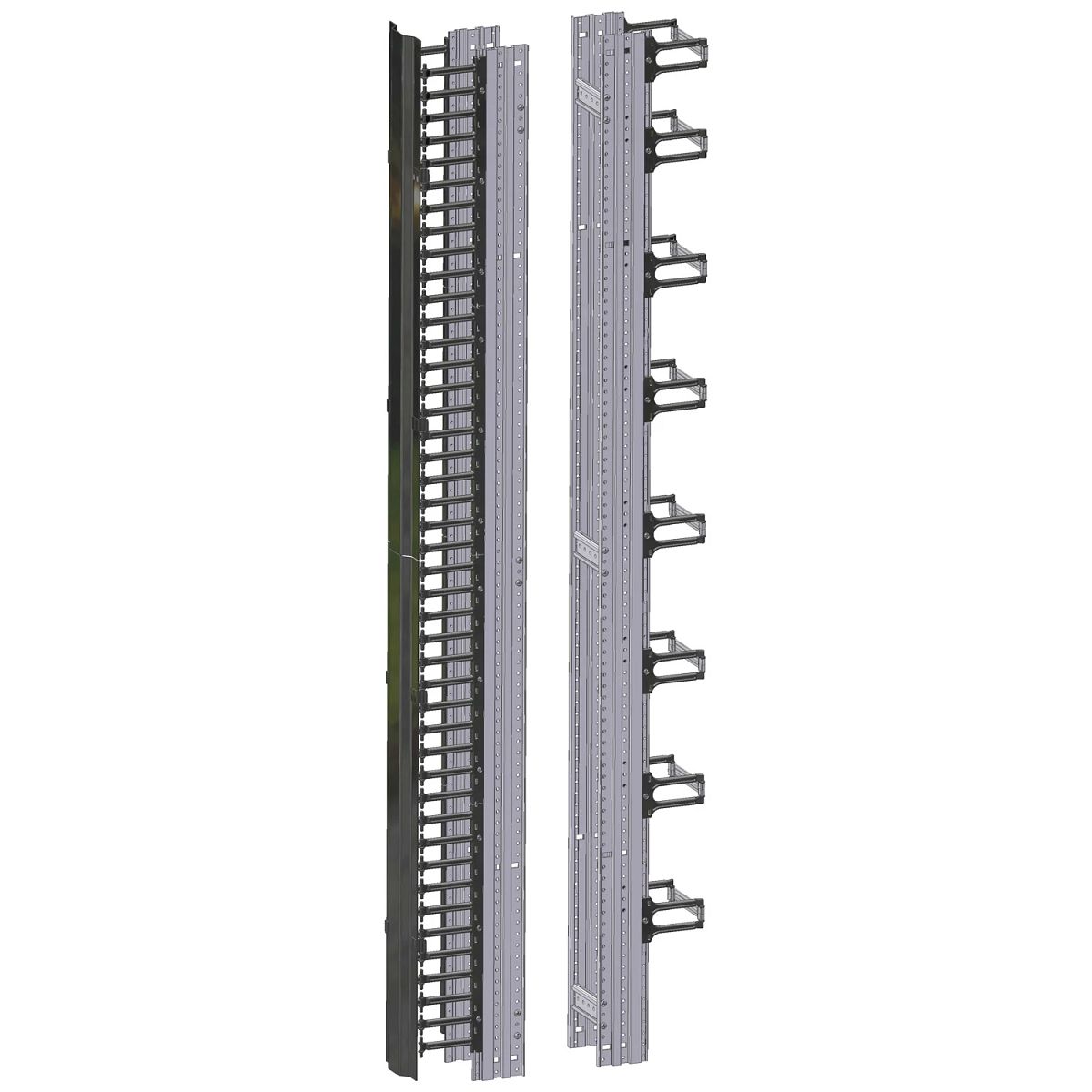 Belden BHVHL06 | Cable Manager, Black, 84 H x 6 W x 17 in. D, Vertical Mount