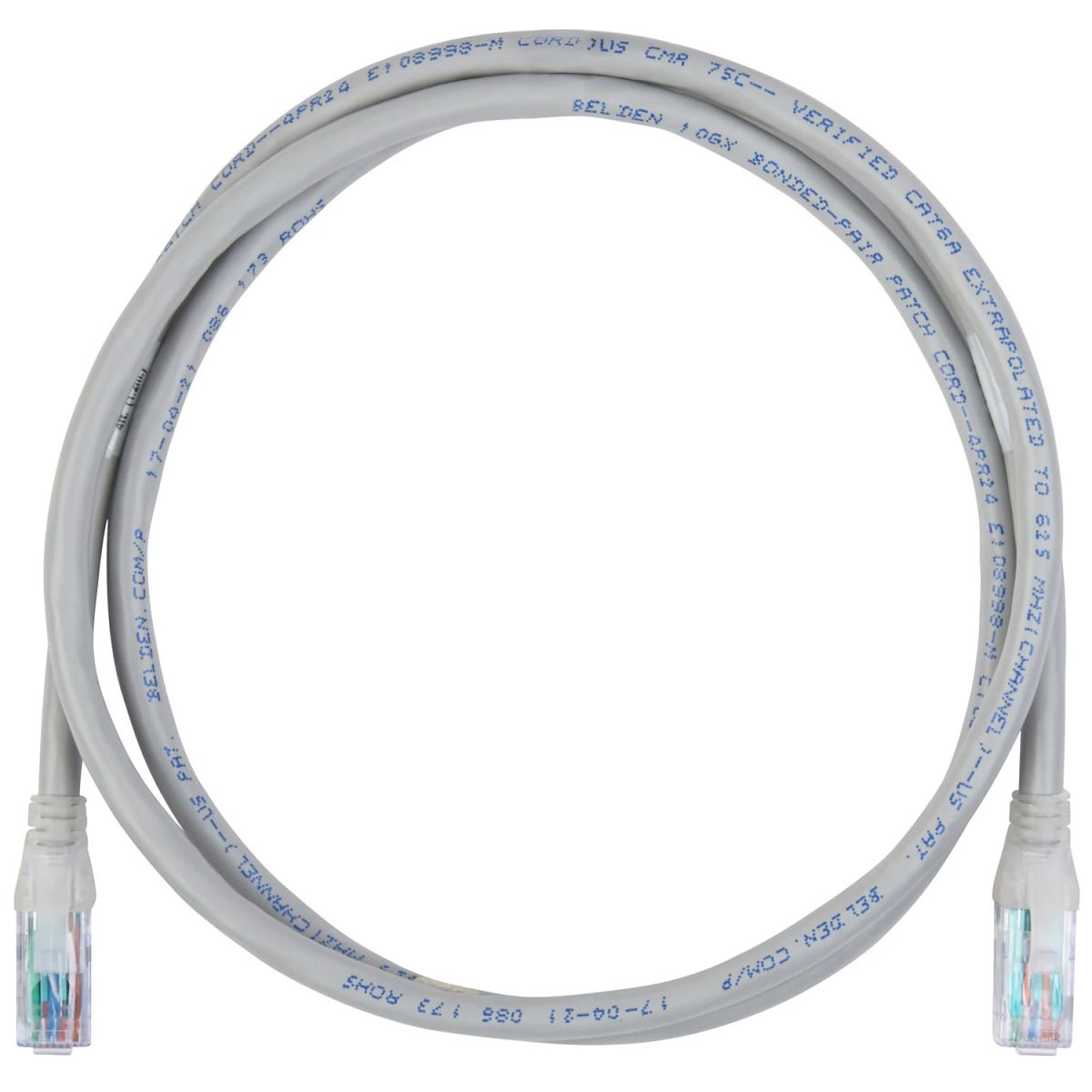 Belden CA21109004 | Cat 6A, 24 AWG U/UTP, Solid, RJ-45 to RJ-45, Bare Copper, Patch Cord 4 ft., White