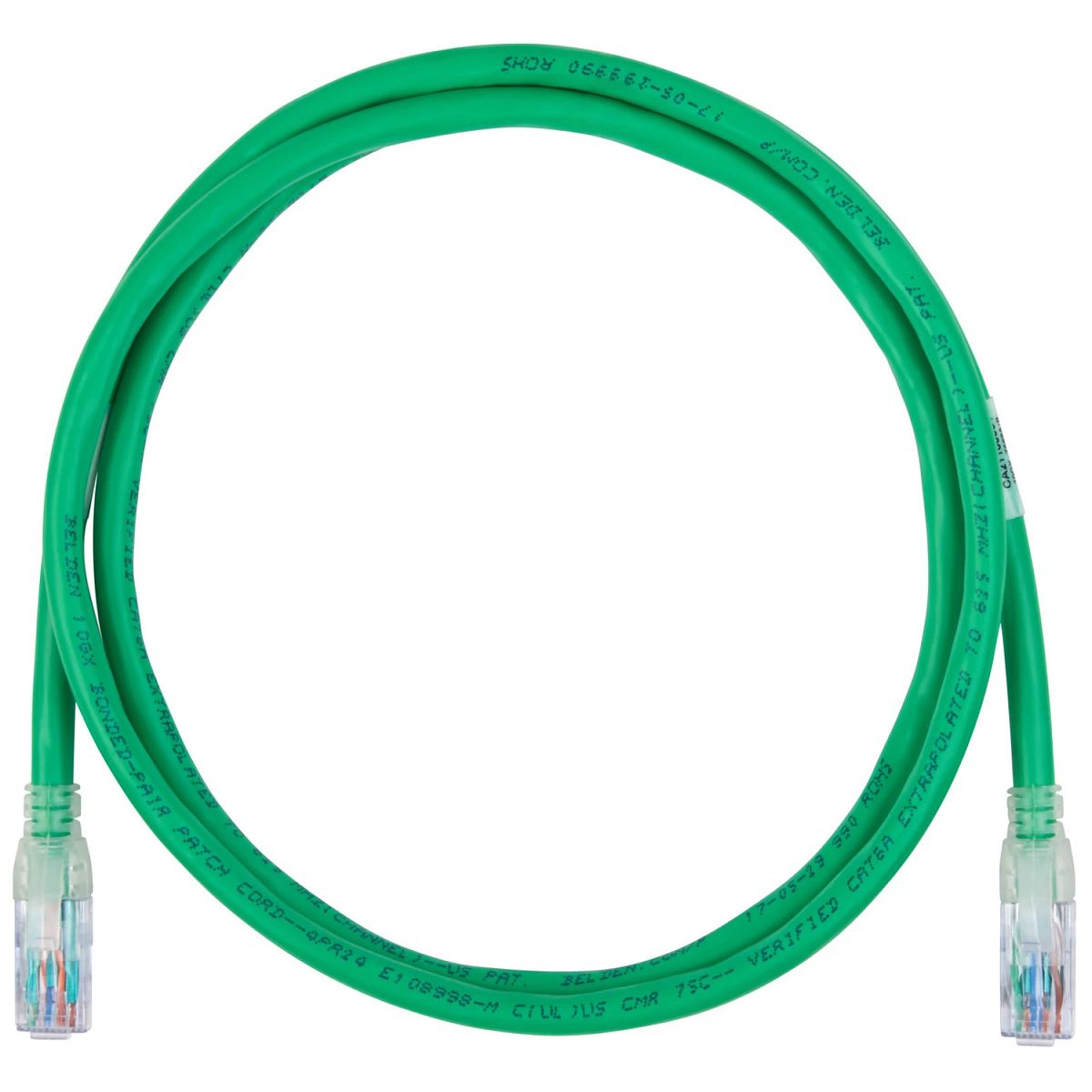 Belden CA21116003 | Cat 6A, 24 AWG UTP, Solid, RJ-45 to RJ-45, Copper Patch Cord 3 ft., Blue
